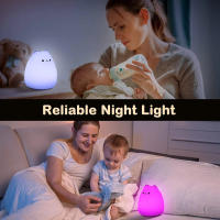 Lámpara Nocturna LED De Silicona Suave Sensor De Toque Gato Para Dormitorio Decoración Hogar 7 Colores Regalo De Cumpleaños Para Niños - details 4