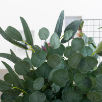 Arbusto De Seda Verde Willow Hojas Artificiales Para Decoración De Navidad Boda Fiesta Vino De Willow Planta Foliage En Vaso - details 11