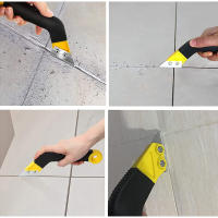 Juego De 12 Herramientas Para Eliminar Grout Cuchilla De Tajo Limpieza De Encaje De Azulejo Escobilla De Caulking Para Cocina Y Habitaciones - details 4