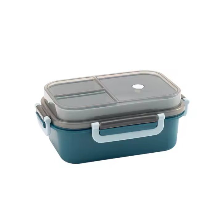 Portable Sealed Lunch Box 2Tier Latti Microwave Available Heating Student Offi Staff Fruit Food Containers with Forks Spoons - 1