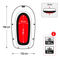 INTEX BARCO EXPLORER PRO 200, 196X102X33CM 3CAMARAS DE AIRE CUERDA DE AGARRE ALREDEDOR DE LA BARCA PARCHE DE REPARACION CALIDAD DE CONFIANZA OFICIAL GARANTIZADO - details 4