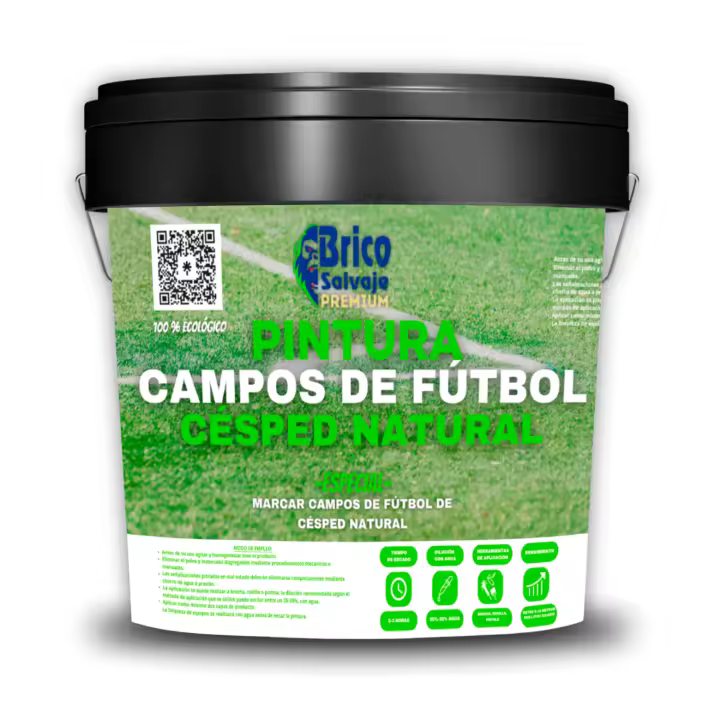 Pintura para Césped Natural Campos de Fútbol Bricomex - Delimita Zonas y Decora Sin Dañar el Césped - 1