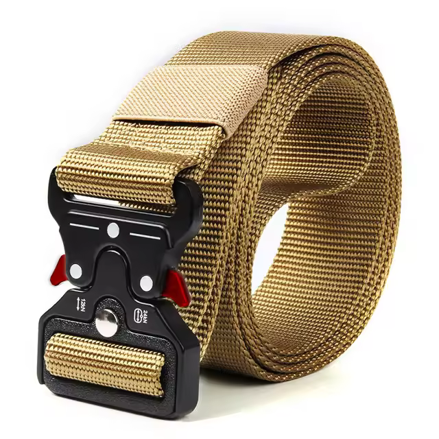 Cinturón Táctico Para Hombres Con Hebilla De Metal Para Caza Y Actividades Al Aire Libre Múltiples Funciones De Sobrevivencia Del Ejército Y Marines Correa De Lona Y Nylon - 1