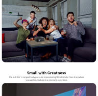 Proyector AUN A32 MINI Portátil Para Cine En Casa LED WIFI Espejo Android IOS SmartPhone 1080P 4K Movie Resolución Óptica 1280x720dpi - details 5