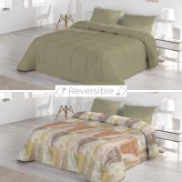Edredón Conforter Fundeco Modelo BRADY Reversible Verde Beige Colores Naturales 100% Poliéster - details 0