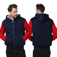 Chaqueta De Fleece Para Hombres Camuflaje Cremallera Y Capucha Abrigo Invernal Manga Larga Casual Streetwear - details 3