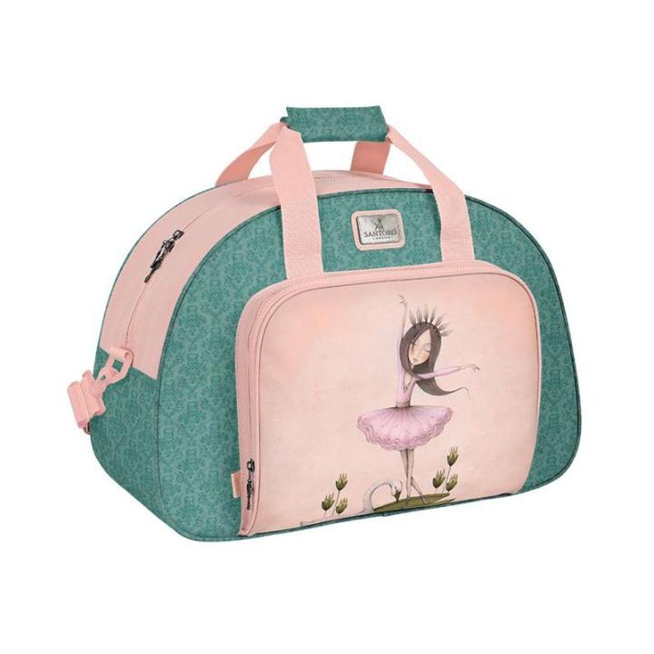 FOTOCOPS Bolsa de Deporte Santoro Mirabelle Swan Lake SAFTA para Niña, Bolsa de Ballet, Danza y Actividades Extraescolares con Ilustración, Bandolera Ajustable y Gran Capacidad, Ideal para Gimnasio, Viaje y Regalo Original