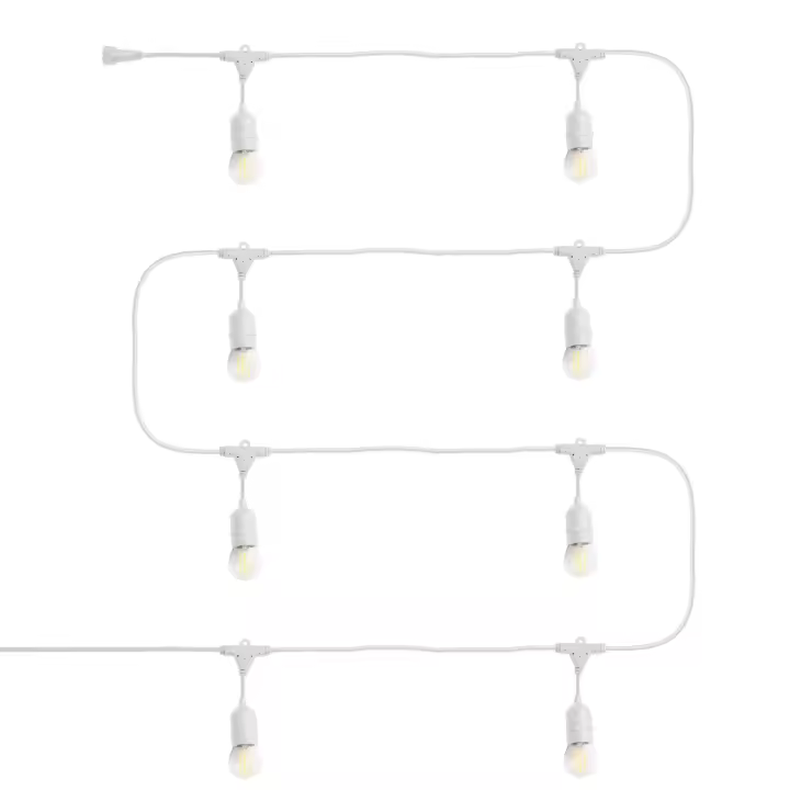 Ledkia Guirnalda Exterior con Bombillas LED E27 Filamento 5.5m IP65 Blanco 2700K Blanco Cálido - 1