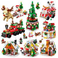 Calendario De Advenimiento De Navidad Con Bloques De Construcción 2024 Incluye Bloques De Casa De Navidad Tren De Santa Claus Regalo Para Niños Y Niñas Edad Recomendada 3-6 Años Material Plástico - details 3