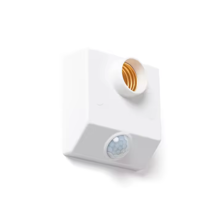Ledkia Sensor de Movimiento PIR Crepuscular 360º de Pared para Bombillas E27 Blanco - 1