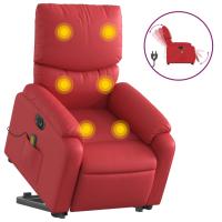 vidaXL Sillón de masaje elevable eléctrico cuero sintético Negro, Crema, Marrón Sillon Dormitorio Sillon Comodos Silla Relax Sillón Sofá - details 3