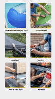 Cinta Adhesiva Impermeable De Alta Resistencia Negra / Transparente Para Reparación De Bañeras Tubos De Agua Carpa Anillo De Natación - details 4