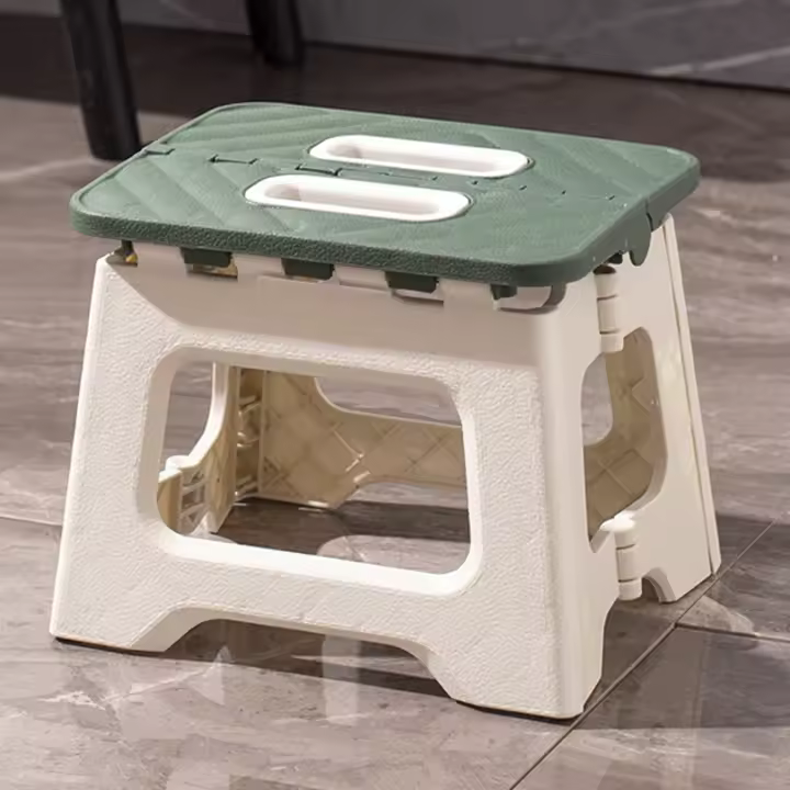 Taburete Plegable Ligero Y Portátil Para Pesca Al Aire Libre Y Cocina Plástico Antideslizante Taburete De Pie Grueso Y Silla Pequeña - 1