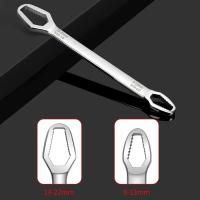 Llave De Tornillo Universal Ajustable 8-22mm Doble Cabeza Herramientas De Reparación De Motocicleta Y Coche Llave De Eje Mini Ratchete De Acero Inoxidable - details 4