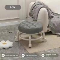 Taburete Pequeño De Muebles Para El Hogar Con Rodillos Silla Redonda Para Niños Taburete De Sala De Estar Móvil Y Moderno - details 5