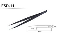 Set De 6 Pinzas De Precisión ESD Antiestática De Acero Inoxidable Herramientas De Reparación Para Electrónica Soldering Y Artesanía - details 6