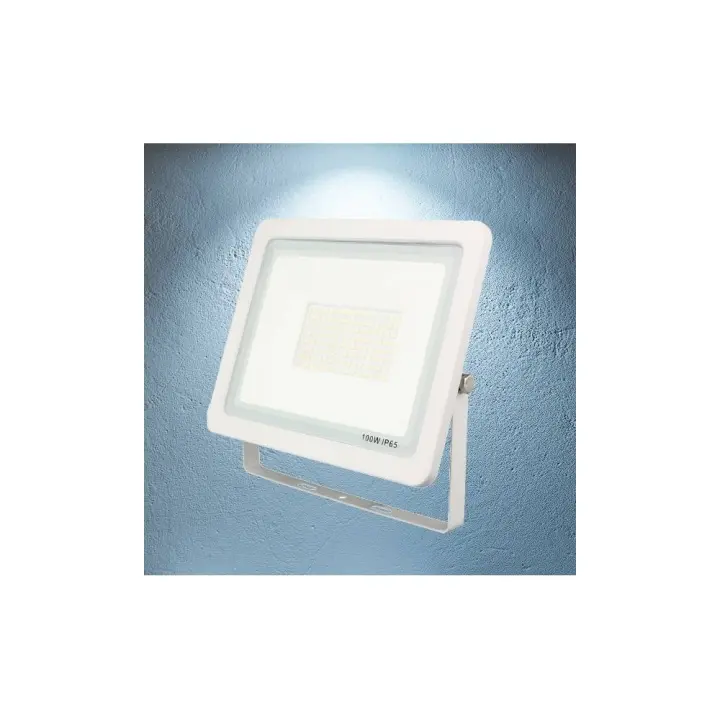 LED7 - Proyector LED 100W 6K Slim Blanco Carcasa Aluminio Inyectado - Alta Eficiencia, Iluminación, Luz Interior, Luz Exterior, Luz Fría, Decoración, Ofertas de iluminación Herramientas, Tecnología de Iluminación, Electrónica, Electricidad, foco, Plafon - 1