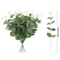 10/20/30Pcs Ramas De Eucalipto Artificiales Con Hojas Verdes Para Decoración De Hogar Jardín Vaso Fiesta De Boda Decoración De Eventos Flores Falsas - details 7