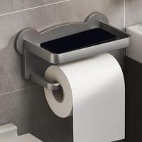 Portarrollos de papel higiénico con estante Portarrollos de papel higiénico Dispensador de rollos de papel higiénico montado en la pared Soporte para guardar teléfonos Accesorios de baño - details 1