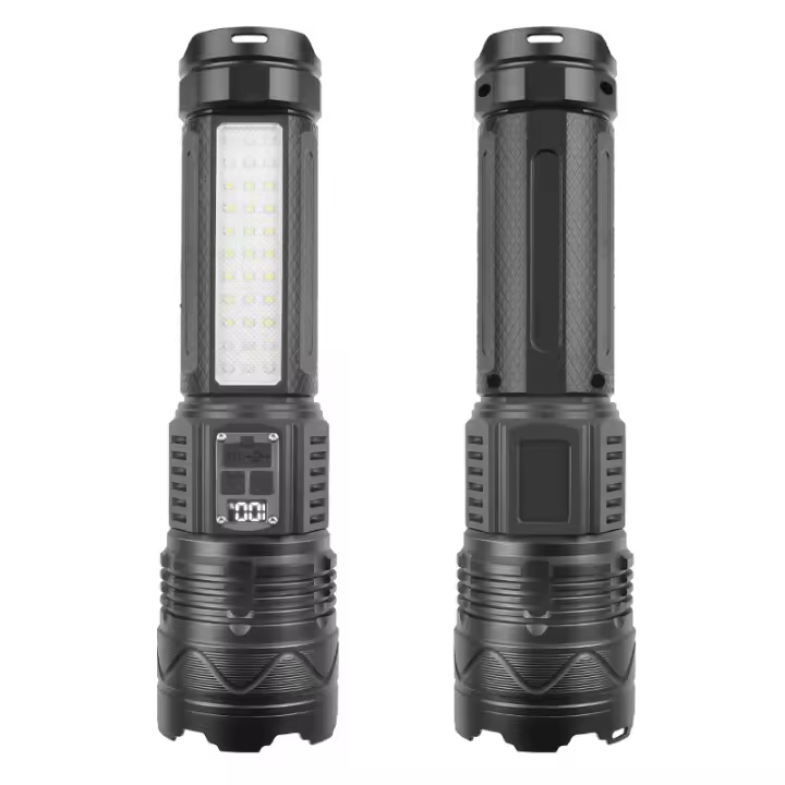 Nueva linterna láser blanca superbrillante de 30 W, ABS, ligera, con enfoque de largo alcance, luz roja y azul de emergencia. - 1