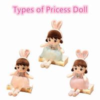 Muñeca De Peluche Kawaii De 45cm Con Orejas De Conejo Juguetes Suaves Para Niñas Regalo De Cumpleaños O San Valentín - details 3