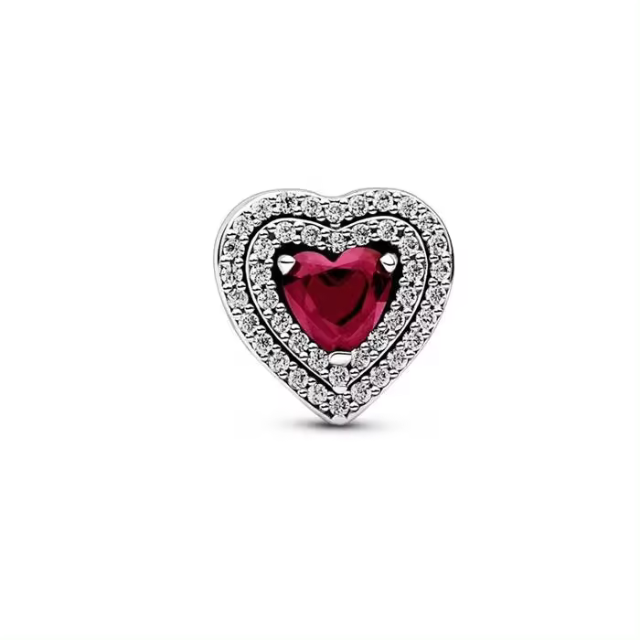 Charm Pandora CorazonNivelado Rojo Brillante 799218C02 - 1