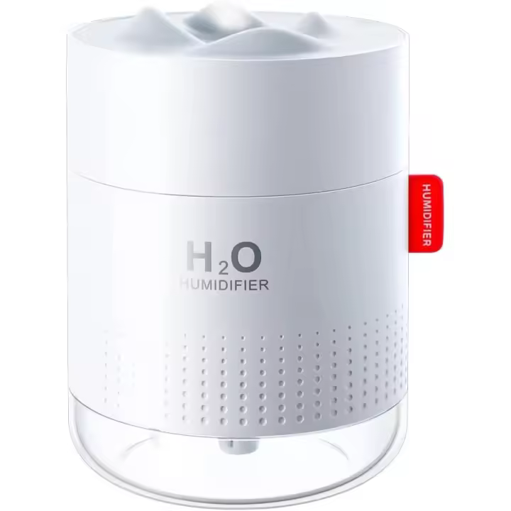 Air Humidifier, 500ml Quiet Ultrasonic Mist Humidifiers 2 Mist Modes with LED Auto Shut Off Waterless for Home Office Living Room Baby Kids Room - 1