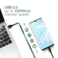 TEMCO 1/2/3 Metros, Micro USB, Blanco y Negro, Cable de Datos y Cargador Micro USB de Alta Velocidad/USB 2.0 Macho (Tipo A) > USB 2.0 Micro Macho (Tipo B) / Blanco y Negro / 1m, 2m, 3m - details 1