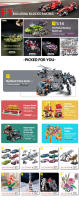 Coche De Bloques Constructibles ToylinX 1:14 Diseño Tecnológico Cool Regalo De Cumpleaños Halloween Navidad Para Amigos Material ABS Duradero Y Ecológico IncluyeInstrucciones Y Pegatinas Adecuado Para Adolescentes Y Adultos - details 0