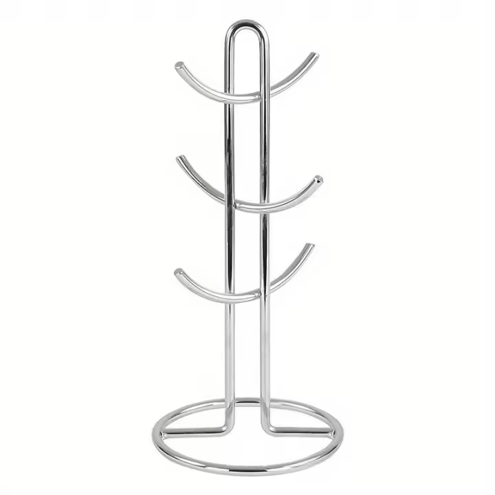 Árbol para taza de café con 6 ganchos, soporte para taza de café resistente a la corrosión para mostrador, estante para tazas de té de acero aleado, soporte para taza de café para - 1