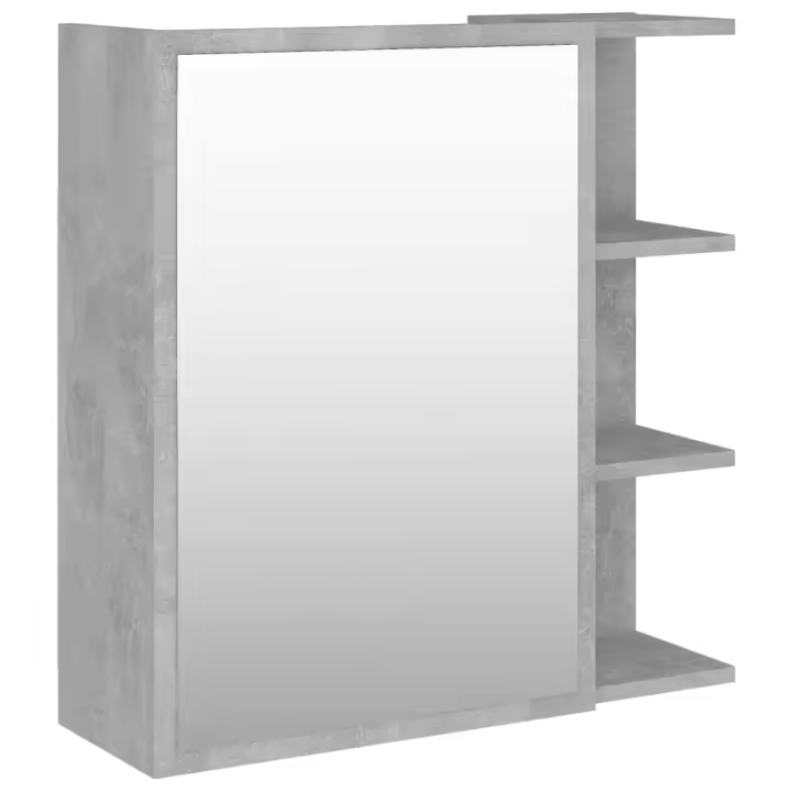 Armario Espejo baño contrachapada gris Hormigón 62,5x20,5X64 cm - 1