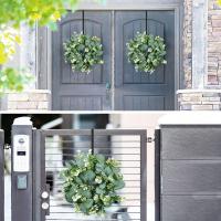 1Pcs Eucalipto Artificial Rama Verde Para Decoración De Hogar Y Bodas Guirnalda De Exterior Para Puerta Pared Y Ventana - details 10