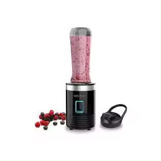 Cecotec 4395 Power Titanium 350 Batidora De Smoothies Con Vaso Portátil 4 Cuchillas Con Recubrimiento De Titanio Negro Y 350 W. Apta para lavavajillas. - 1