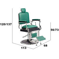Sillón de Caballero para Peluquería con Bomba Hidráulica con Freno - details 2