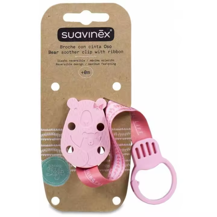 Suavinex Broche Pinza Con Cinta Conejo +0 Meses, 1 Unidad - 1