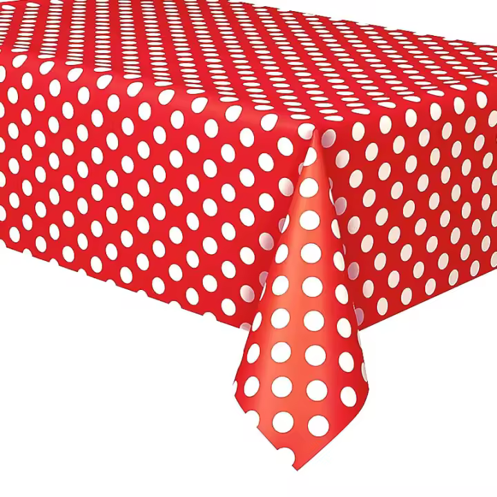 Mantel Desechable De Polka Dot Para Fiesta De Cumpleaños Y Baño De Lácteo Decoración Para Mesa Familiar Hotel Viaje Tamaño Estándar - 1