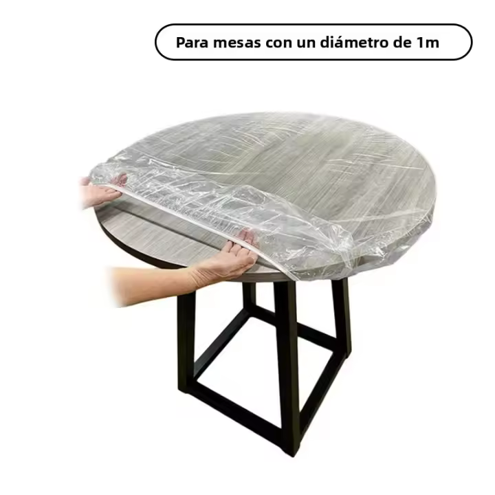 10pcs Fundas Para Mesa Redonda Transparente Impermeable Y Resistente Al Aceite Protector De Mesa Para Comedor Hogar - 1