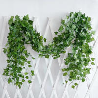 Guirnalda De Hiedra Artificial De Seda 2.1M Para Decoración De Jardín Y Bodas Adorno De Pared Y Vines DIY Hojas Verdes - details 4