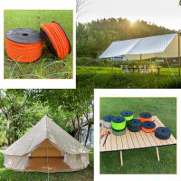 Cuerda Táctica De Paracaídas Reflectante De 6mm Para Tienda De Campaña 30/50m Correa De Lash Para Kayak Canoa Equipo De Sobrevivencia Color Negro Orange Khaki Verde Militar - details 4