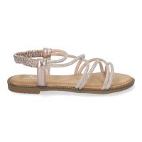 PuntoSalao Sandalias planas cómodas detalles brillantes para mujer color champán TF6016 Sandalias Planas Cómodas con detalles brillantes, un básico imprescindible que realzará tu guardarropa con su brillo único y su comodidad excepcional - details 1