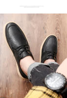 Zapatos Casuales Para Hombre En Cuero Genuino Italiano Zapatillas De Correr Al Aire Libre Zapatos De Oficina Con Cordones - details 1