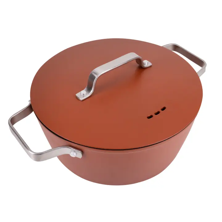 Cacerola San Ignacio 28x12.5cm Aluminio Forjado con Tapa Agros - 1