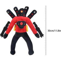 Juguete De Peluche Skibidi Toilet Red Bull Magic Drill KingToy Decoración De Juego Regalo Para Amigos Material De Poliéster Relleno De Algodón PP - details 3
