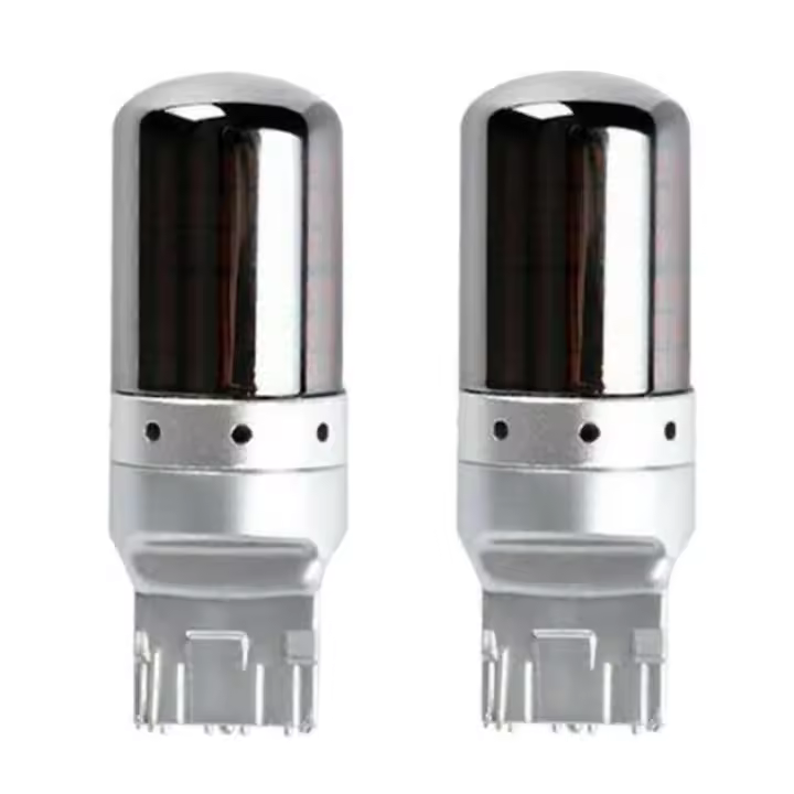 2 Unids Chrome 7440 T20 144SMD Ambar Canbus Free Error LED Bombilla de La Lámpara de Luz de Señal de Vuelta - 1