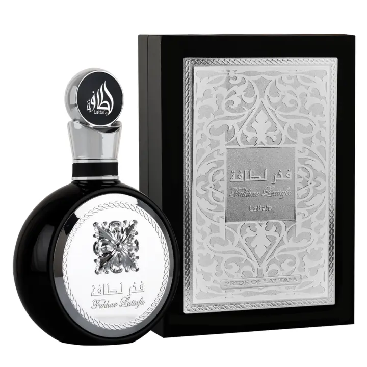 Lattafa Fakhar Black Eau de Parfum 100ml – Perfume Árabe Masculino Intenso y Elegante con Notas de Ámbar, Vainilla y Especias – Larga Duración para Noche y Ocasiones Especiales - 1