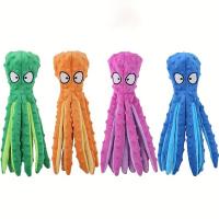 Juguete Educativo Para Mordedor De Perros Pequeños Y Medianos Octopus De Peluche Suave No Vacío Juguetes Sonoro Para Mascotas - details 5