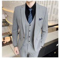 Traje De Boda Invernal Con Rayas Tres Piezas Vestido Y Pantalones Moda Negocios Atractivo Traje Casual Para Celebraciones - details 6