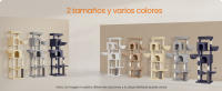Feandrea Árbol Grande para Gatos, Torre para Arañar de 190,7 cm de Altura, Multinivel con 2 Cuevas, 2 Cestas, 5 Rascadores, Alfombra, Plataforma, Hamaca, Gris Paloma/Gris Oscuro/Beige Arena - details 4