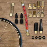 Kit De Herramientas De Reparación De Bicicleta 21Pcs Set Con Adaptador De Tubo De Neumático Inflable Conector De Camión De Béisbol Y Bombín - details 1