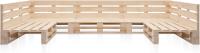 Sofa PALETS Madera para Jardin sin Barniz, Sillón Palet sin Cojines. Palets Europeos con Respaldo y Asiento, Sofás para Patio, Palet Chill out - details 0